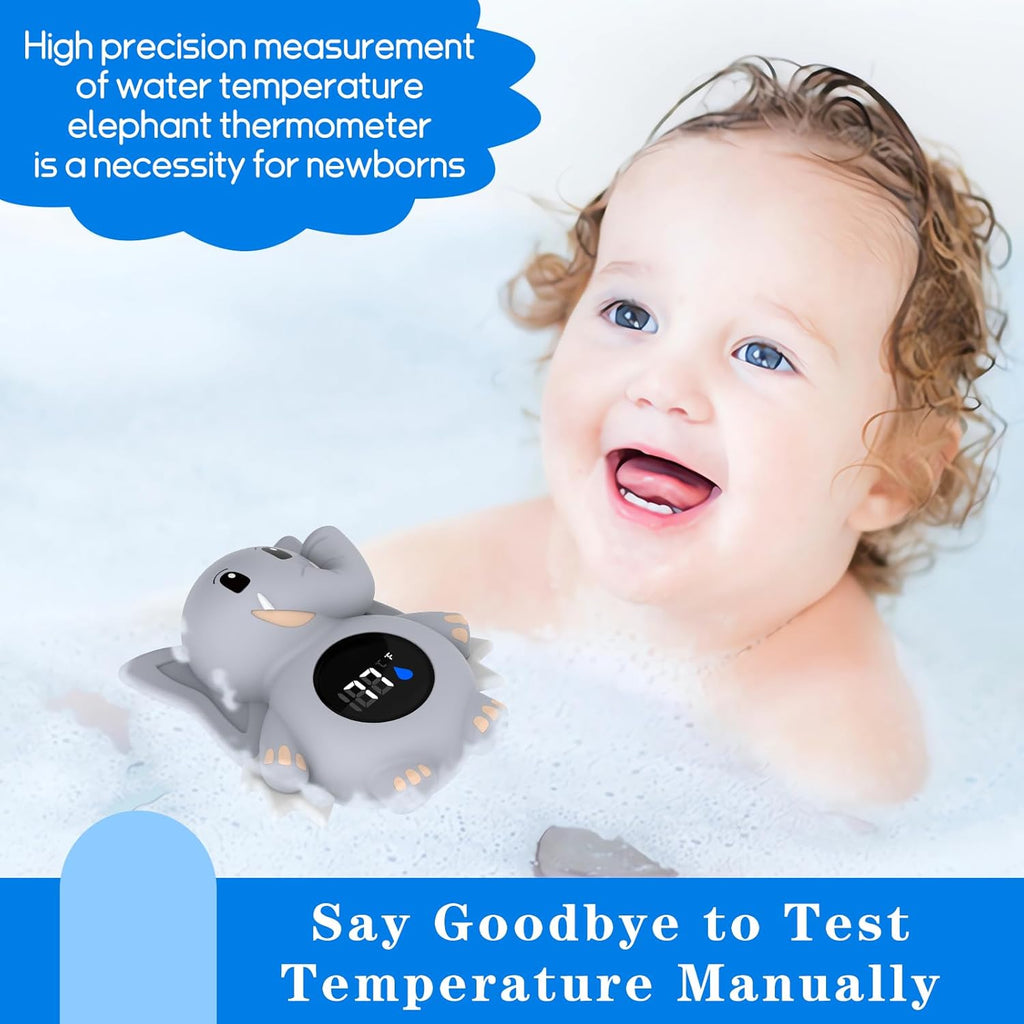 🛁 Floating Baby Bath Thermometer – Digital Water Temperature Gauge for Newborn & Toddler Safety 🐘