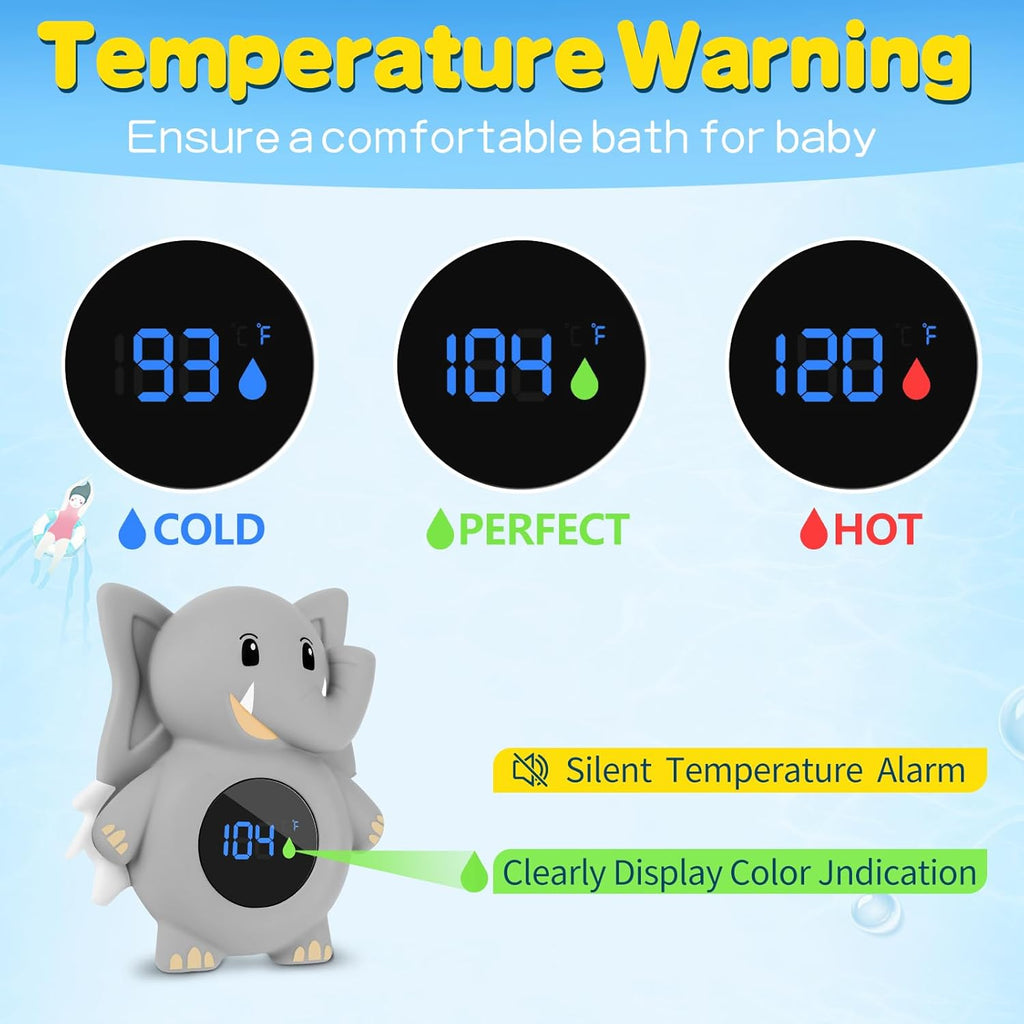 🛁 Floating Baby Bath Thermometer – Digital Water Temperature Gauge for Newborn & Toddler Safety 🐘