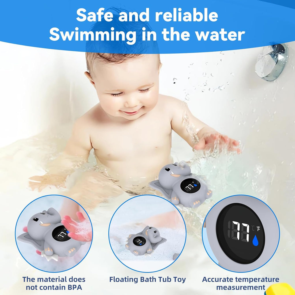 🛁 Floating Baby Bath Thermometer – Digital Water Temperature Gauge for Newborn & Toddler Safety 🐘